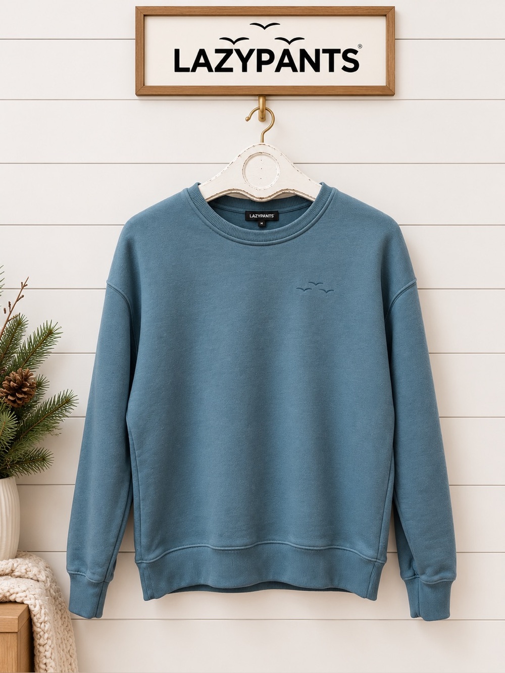 LAZYPANTS Blue Crewneck Sweatshirt – Size Small